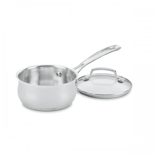Cuisinart Contoured 1-quart Stainless Steel Saucepan with Cover