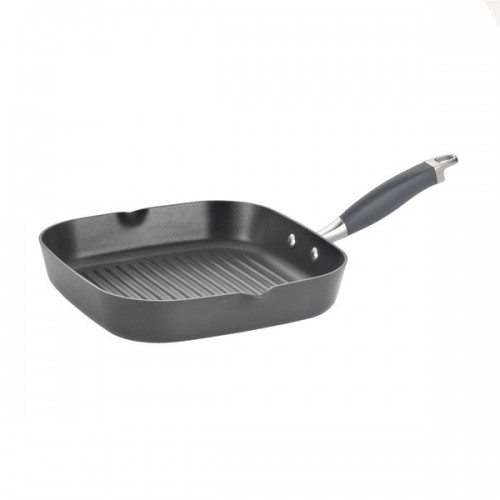 Anolon Advanced Hard-anodized Nonstick 11-inch Grey Deep Square Grill Pan with Pour Spouts