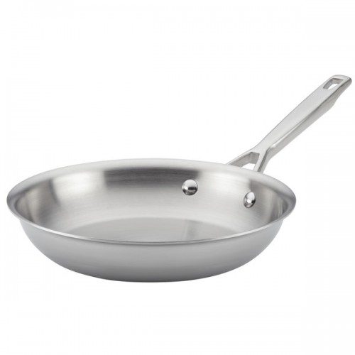 Anolon Tri-Ply Clad Stainless Steel French Skillet/Fry Pan, 10.25-Inch