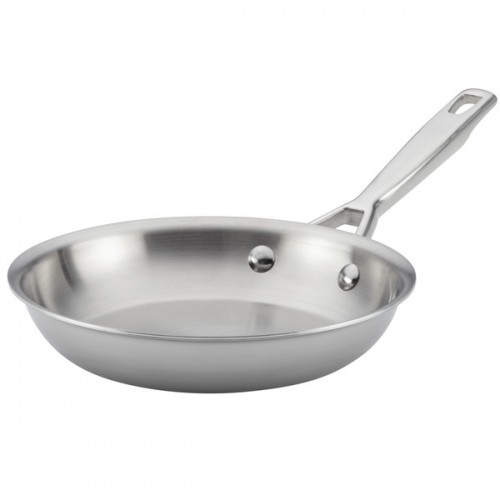 Anolon Tri-Ply Clad Stainless Steel French Skillet/Fry Pan, 8.5-Inch