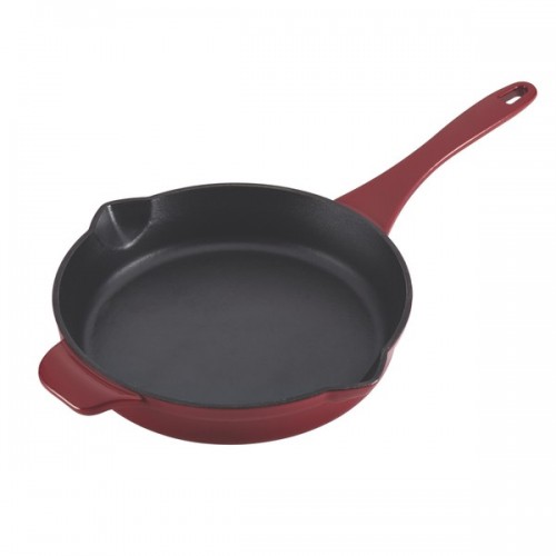 Anolon Vesta Cast Iron Cookware 10-inch Paprika Red Skillet