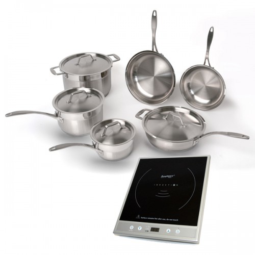 BergHoff EarthChef Professional Cookware Set With Silvertone induction Stove