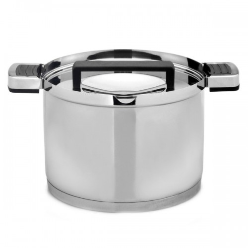 BergHOFF Neo Silver Stainless Steel 10-inch 6.1-quart Covered Stockpot With Polypropylene Handles