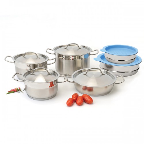 Berghoff Hotel Line 12-piece Cookware Set with Mixing Bowls