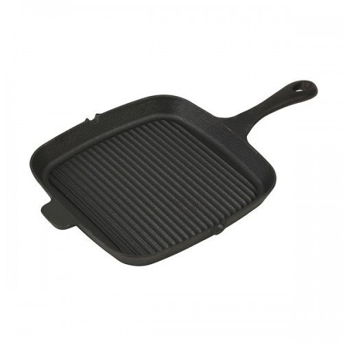 Bradshaw Black Cast Iron 11-inch Square Grill Pan