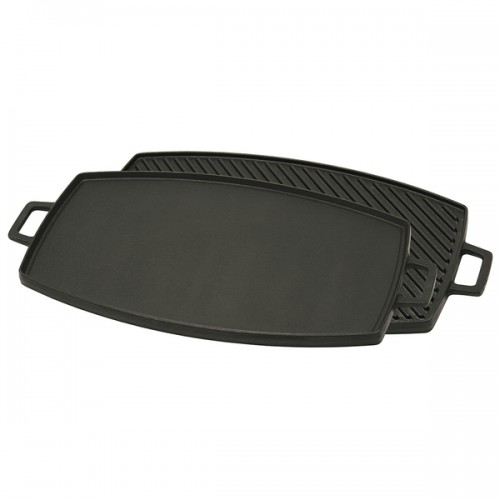 Bayou Classic Black Cast Iron 18-inch Reversible Griddle Grill