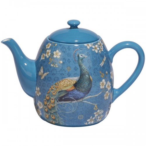 Certified International Blue Ceramic 36-ounce Exotic Garden Teapot