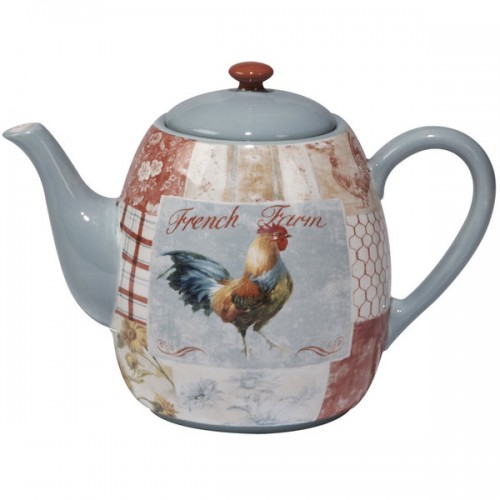 Certified International Farm House Ceramic 40 oz. Teapot