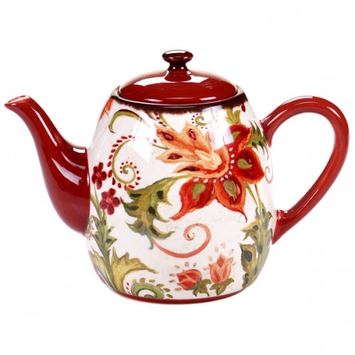 Certified International Spice Flowers Teapot 40-ounce