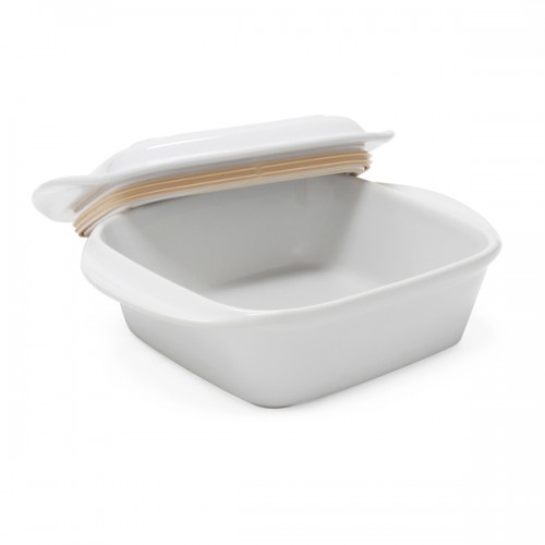 Chantal Make and Take Ceramic Square Casserole with Lid