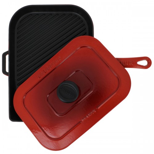 Chasseur French Red Cast Iron Panini Press