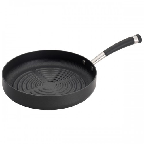 Circulon Acclaim Sleeved Black 11.25-Inch Open Deep Round Grill Pan