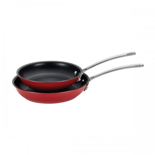 Circulon Genesis Red Aluminum Nonstick 9.25-inch and 10.75-inch Skillets