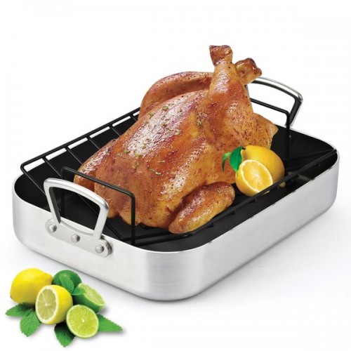 Cook N Home 16x12 Nonstick Turkey Roaster with Rack