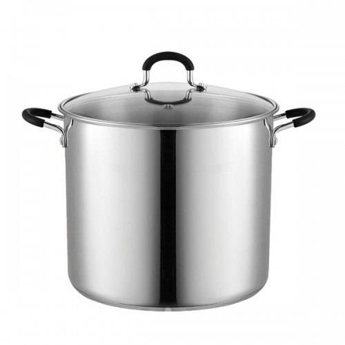 Cook N Home 02441 Stockpot Saucepot with Lid Induction Compatible, 12 Qt, Stainless Steel