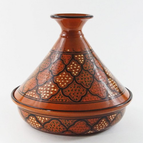 Handmade Le Souk Ceramique 12-inch Honey Design Cookable Tagine (Tunisia)