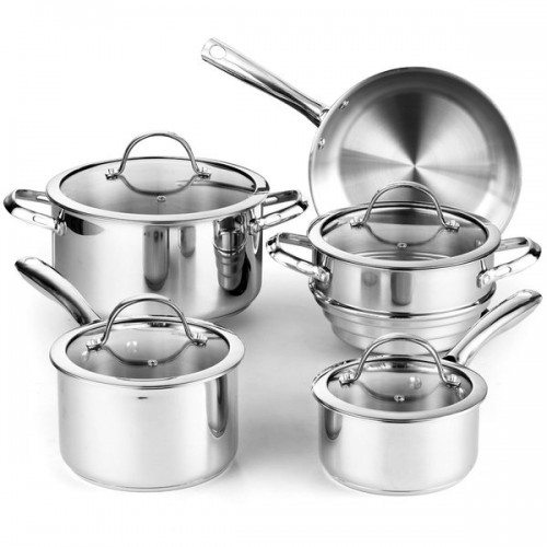 Cooks Standard 02492 Classic 9-piece Stainless Steel Cookware Set