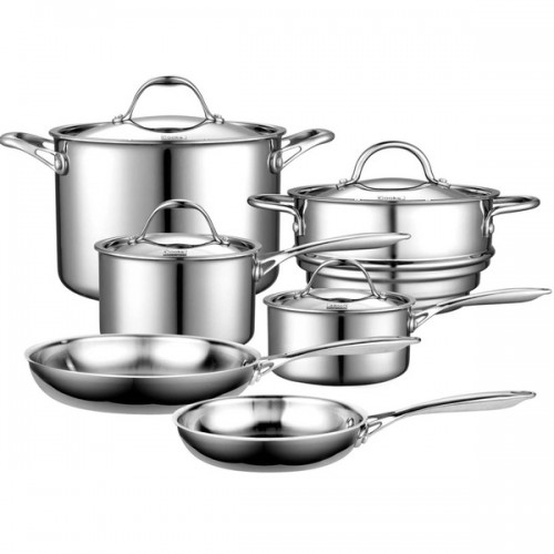 Cooks Standard 10-piece Cookware Multi-Ply Clad Stainless Steel Set