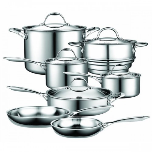 Cooks Standard 12-piece Multi-Ply Clad Stainless Steel Cookware Set