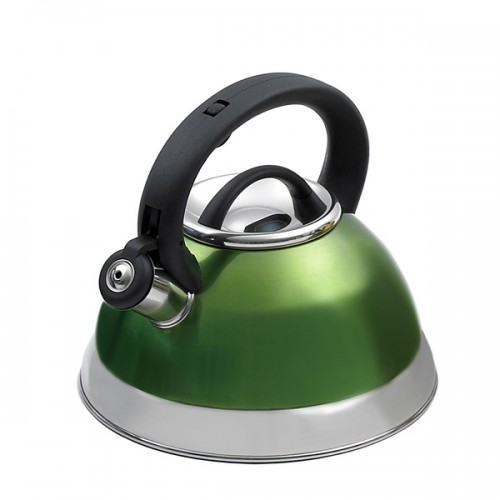 Creative Home Alexa 3-quart Whistling Stainless Steel Metallic Chartreuse Tea Kettle