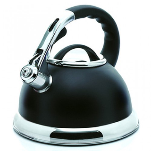 Creative Home Camille 3.0-quart Whistling Stainless Steel Opaque Black Tea Kettle