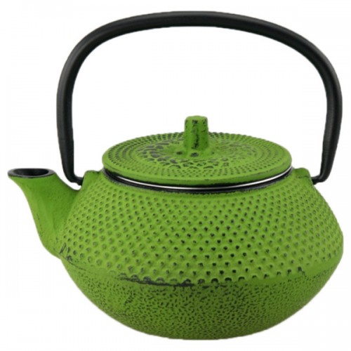Creative Home Kyusu 10 oz. Cast Iron Tea Pot - Green