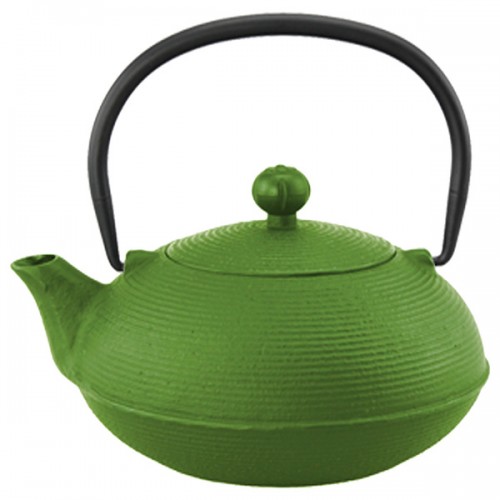 Creative Home Kyusu 20 oz. Cast Iron Tea Pot - Green