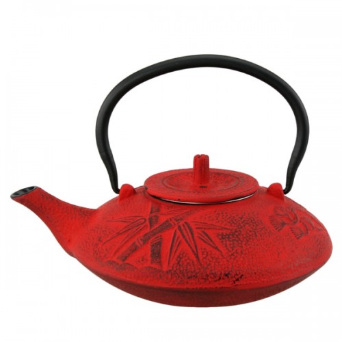 Creative Home Kyusu 38-ounce Cast Iron Red Tea Pot