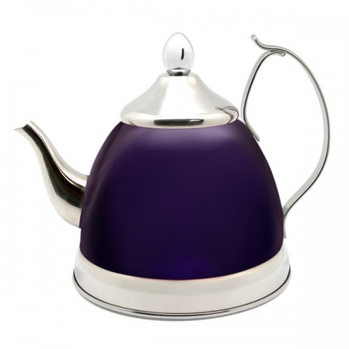 Creative Home Nobili-Tea 1.0-quart Tea Kettle/ Tea Pot with Stainless Steel Deep Purple Infuser Basket