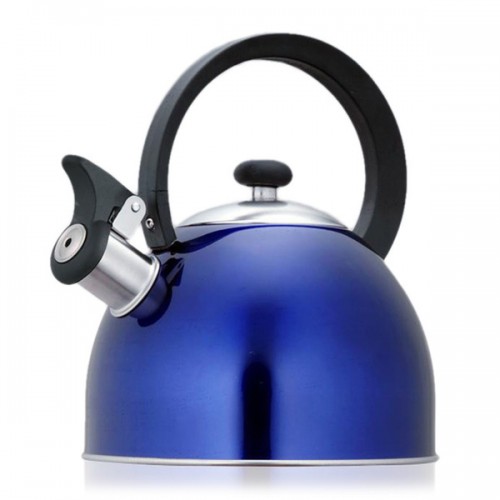 Creative Home Prelude 2.1-quart Whistling Stainless Steel Metallic Blue Tea Kettle
