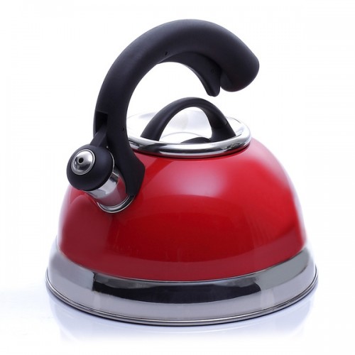 Creative Home Symphony 2.6 Qt Whistling Stainless Steel Tea Kettle - Pomegranate Red