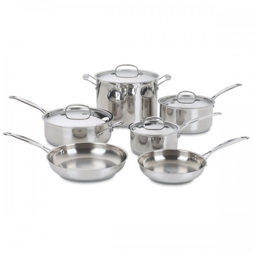 Cuisinart 77-10 Chef's Classic Stainless 10-Piece Cookware Set