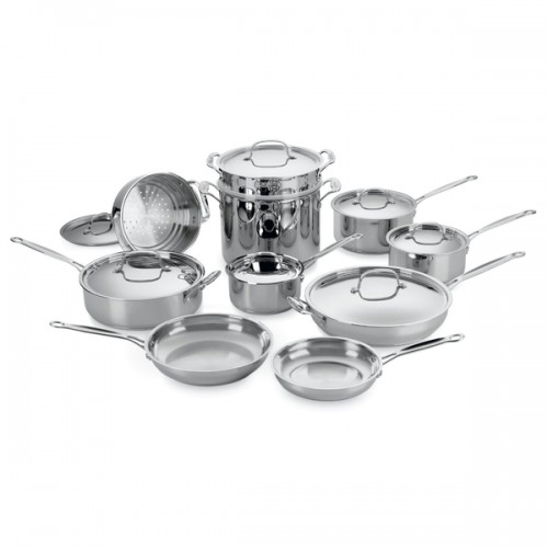 Cuisinart 77-17 Chef's Classic Stainless 17-Piece Cookware Set