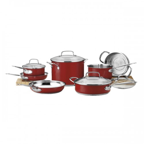 Cuisinart Chef's Classic Stainless Color Series 11-Piece Set - Red