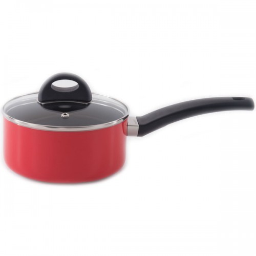 Eclipse 6.25-inch Red Covered Sauce Pan