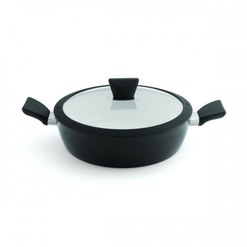 Eclipse Black and White 10-inch 2 Handle Covered Saute Pan