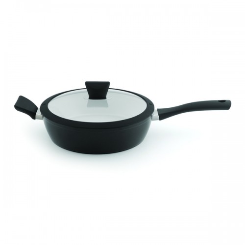 Eclipse Black and White 10-inch Covered Saute Pan