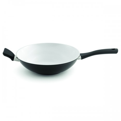 Eclipse Black and White 11-inch Wok Pan