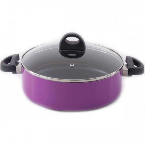 Eclipse Covered 10.25-inch Purple 2-handle Saute Pan