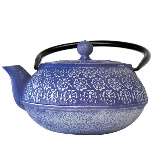 Epoca 40-ounce Japanese Blue Floral Cast Iron Teapot