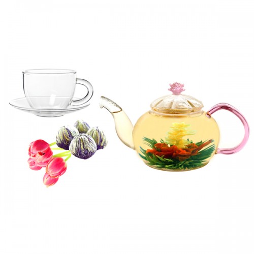 Tea Beyond Jasmine Juliet Fab Flowering Tea and Cup Set