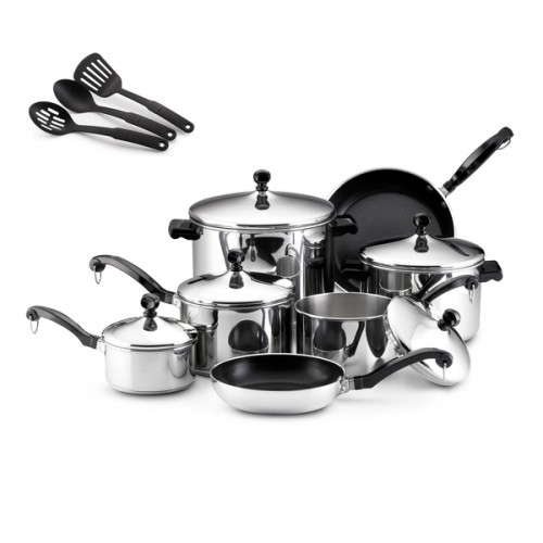 Farberware Classic Stainless Steel 15-piece Cookware Set