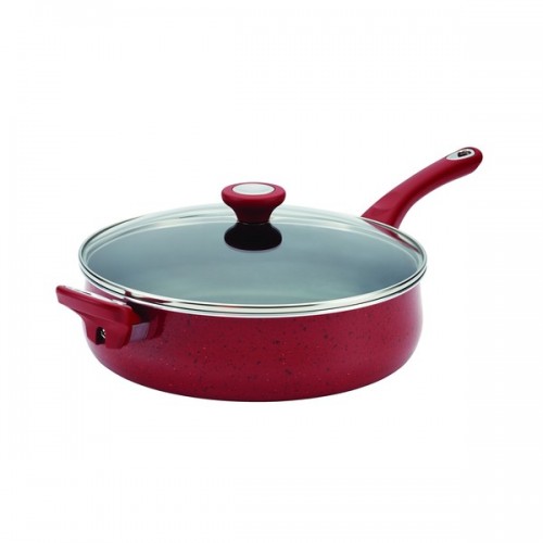 Farberware New Traditions Speckled Aluminum Nonstick 5-quart Red Covered Jumbo Cooker