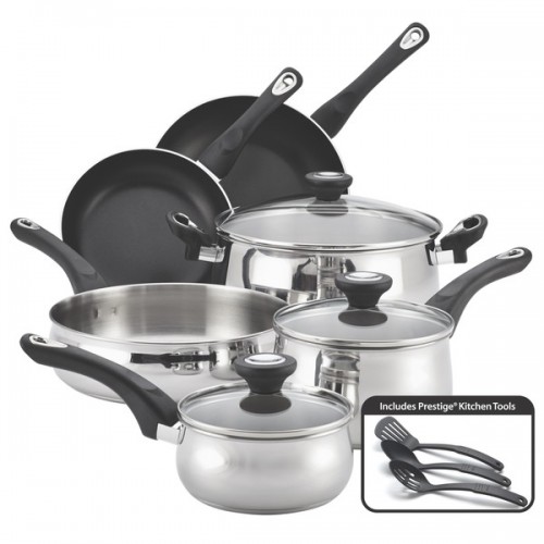 Farberware New Traditions Stainless Steel 12-piece Cookware Set
