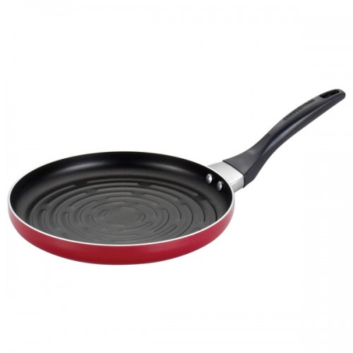 Farberware Nonstick Aluminum 10.5-inch Round Red Grill Pan