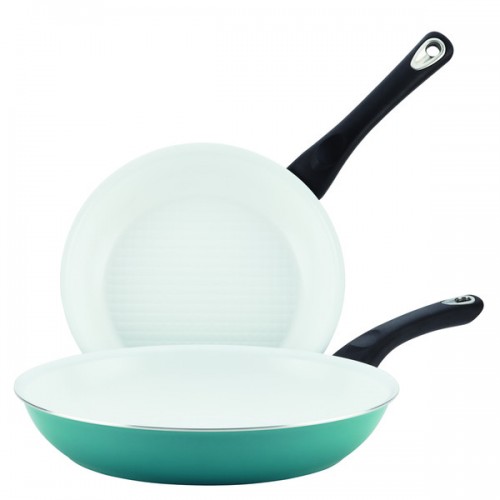 Farberware PURECOOK(tm) Ceramic Nonstick Cookware Twin Pack 9-1/4-Inch and 11-1/2-Inch Skillets