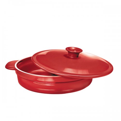 French Home 1.4-quart Red Poppy Flame Top Saute Pan