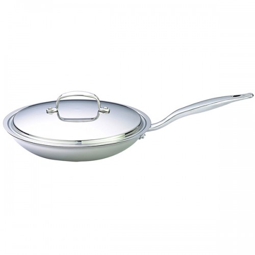 Hammer Stahl Stainless Steel 10.5-Inch Fry Pan with Lid