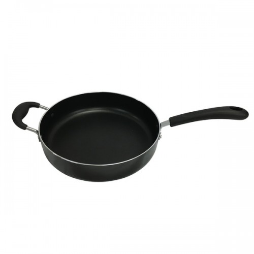Wee's Black Aluminum Heavy-duty Non-stick Jumbo Cooker / Saute Pan