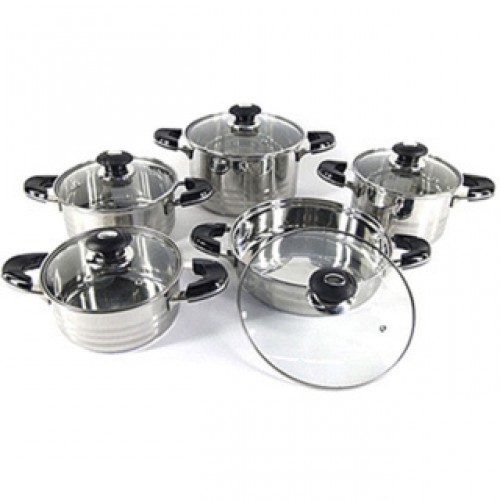 Heavy-duty 18/10 Stainless Steel 10-piece Cookware Set